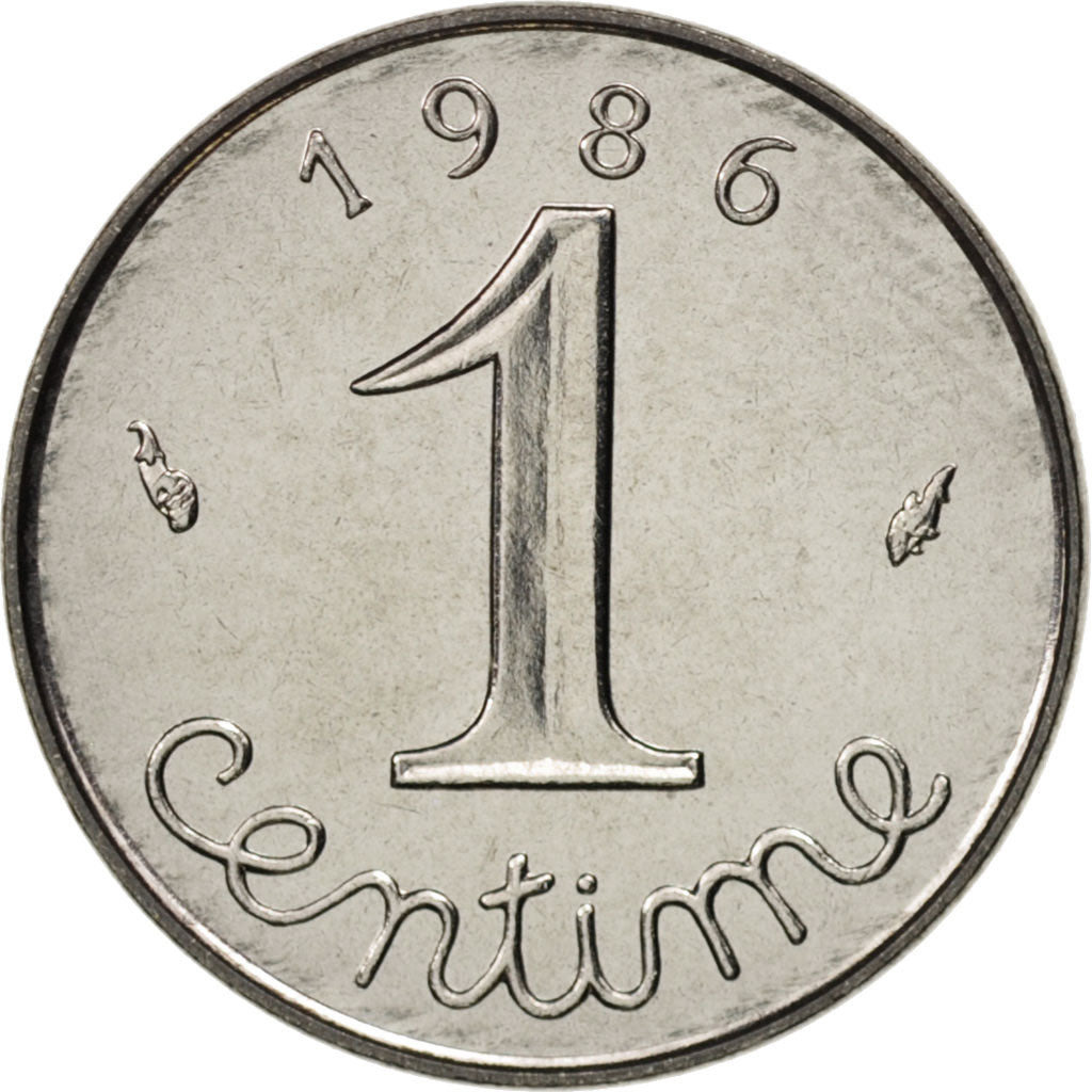 Francia, Épi, Centime, 1986, Paris, SC, Acero inoxidable, KM:928, Gadoury:91