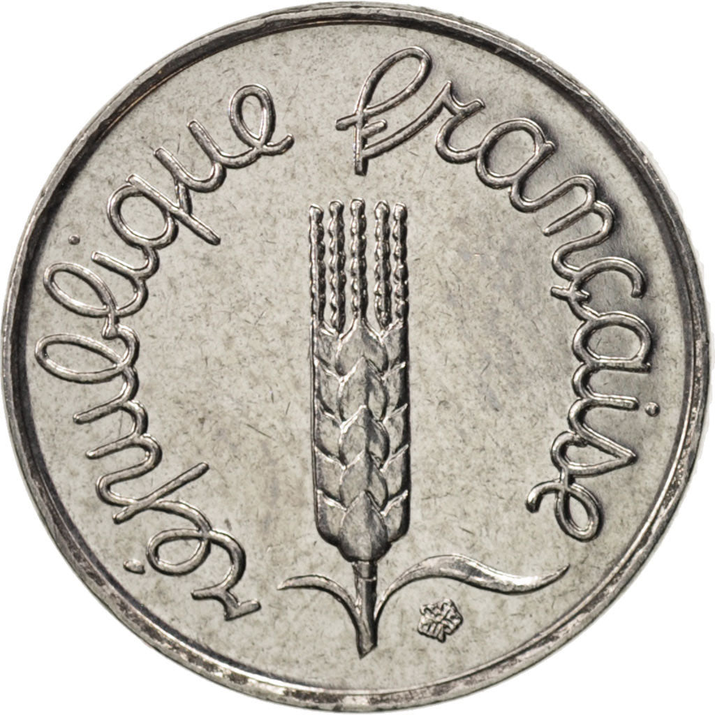 France, Épi, Centime, 1993, Paris, MS(63), Stainless Steel, KM:928, Gadoury:91