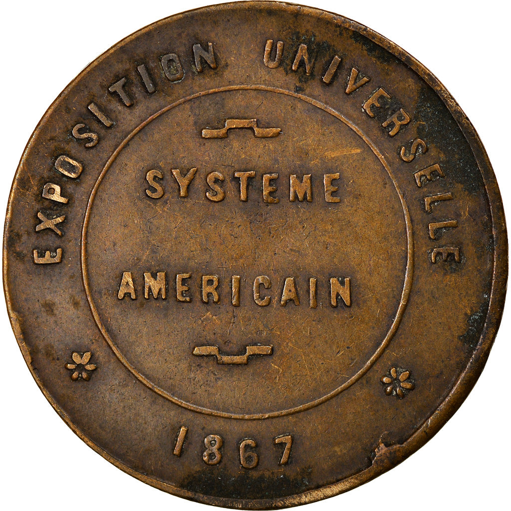 France, Medal, Exposition Universelle, Hygiène, Système Américain, 1867