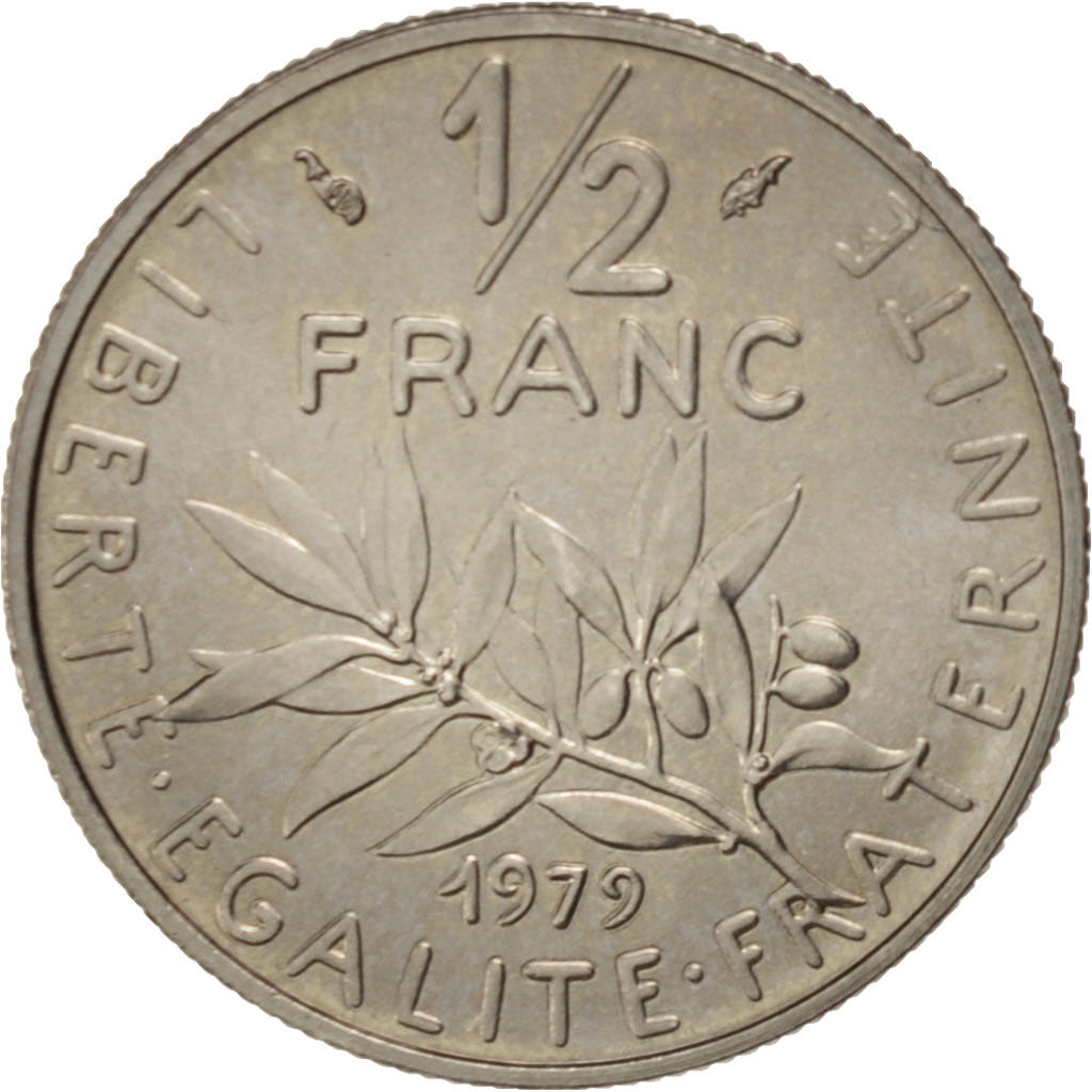 Francia, Semeuse, 1/2 Franc, 1979, Paris, SC, Níquel, KM:931.1, Gadoury:429
