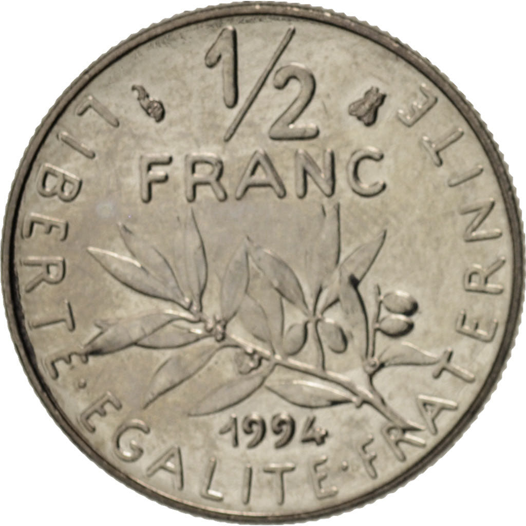 Coin, France, Semeuse, 1/2 Franc, 1994, Paris, MS(63), Nickel, KM:931.1