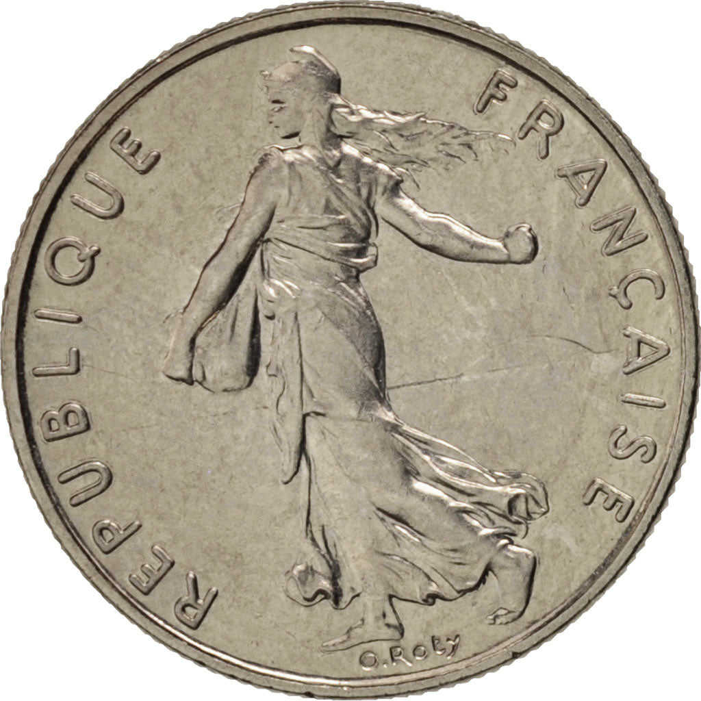 France, Semeuse, 1/2 Franc, 1996, Paris, MS(63), Nickel, KM:931.1, Gadoury:429