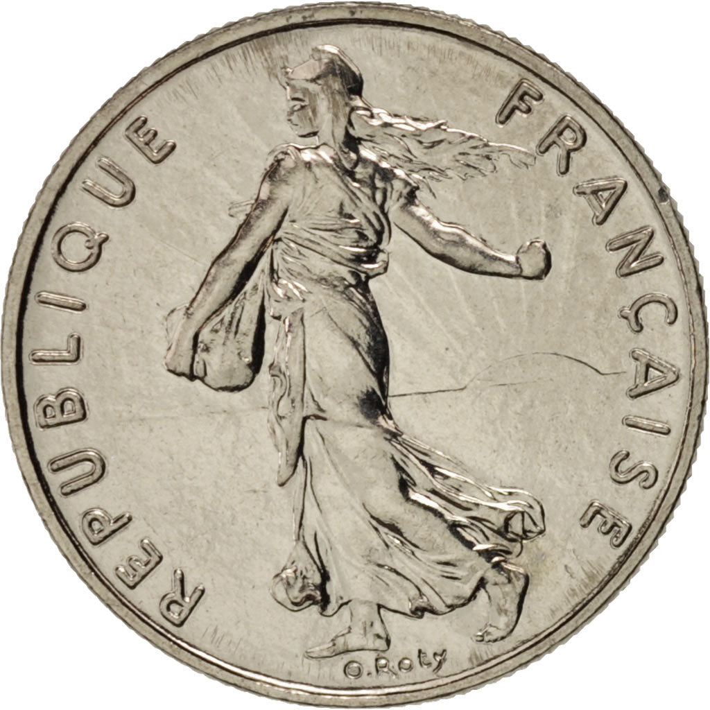France, Semeuse, 1/2 Franc, 2000, Paris, MS(63), Nickel, KM:931.1, Gadoury:429
