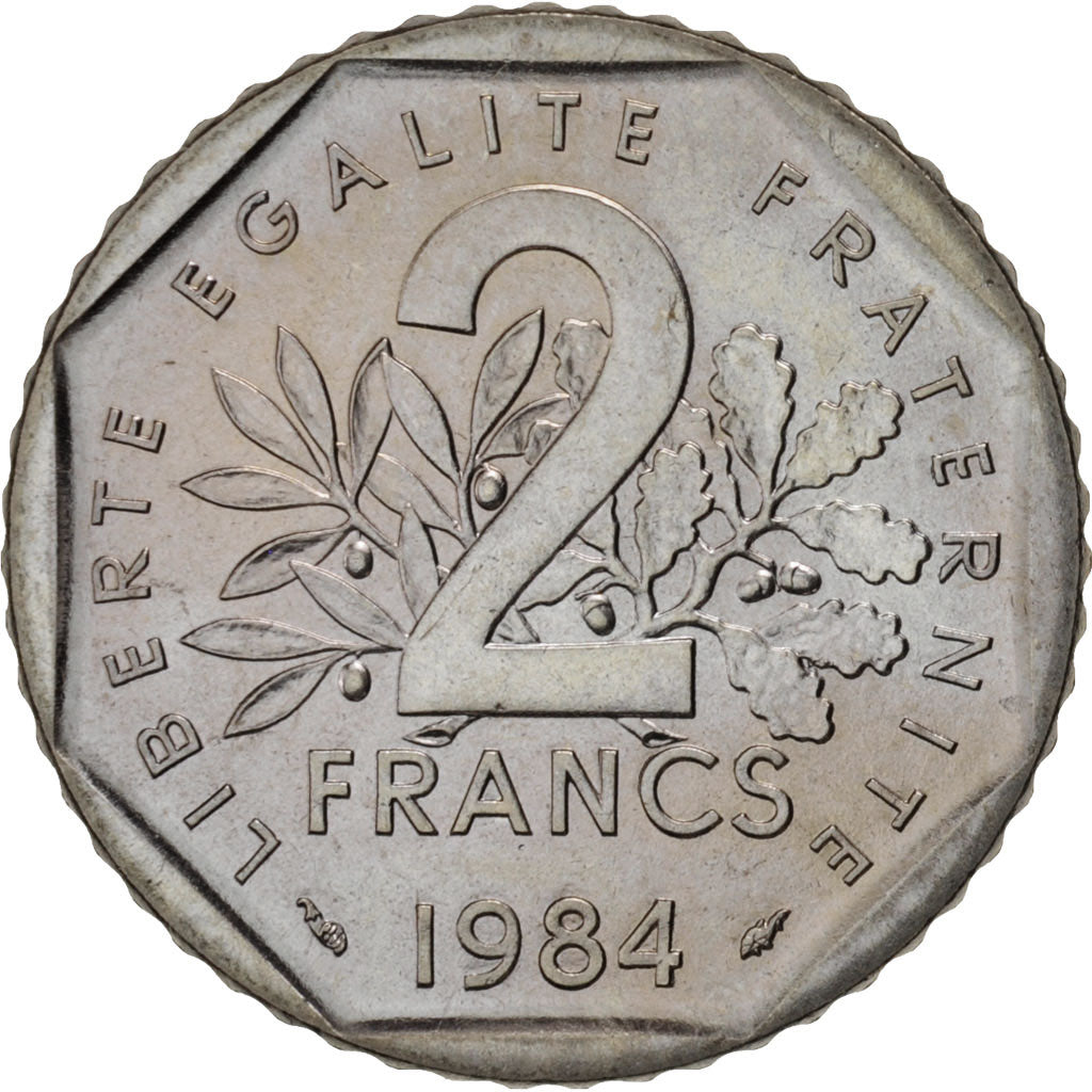 Coin, France, Semeuse, 2 Francs, 1984, Paris, MS(63), Nickel, KM:942.1
