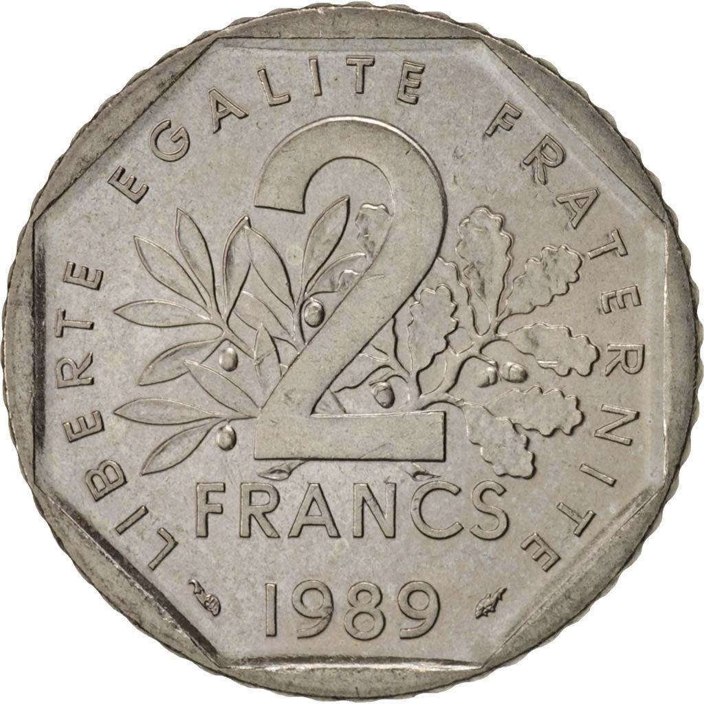 Coin, France, Semeuse, 2 Francs, 1989, Paris, MS(60-62), Nickel, KM:942.1