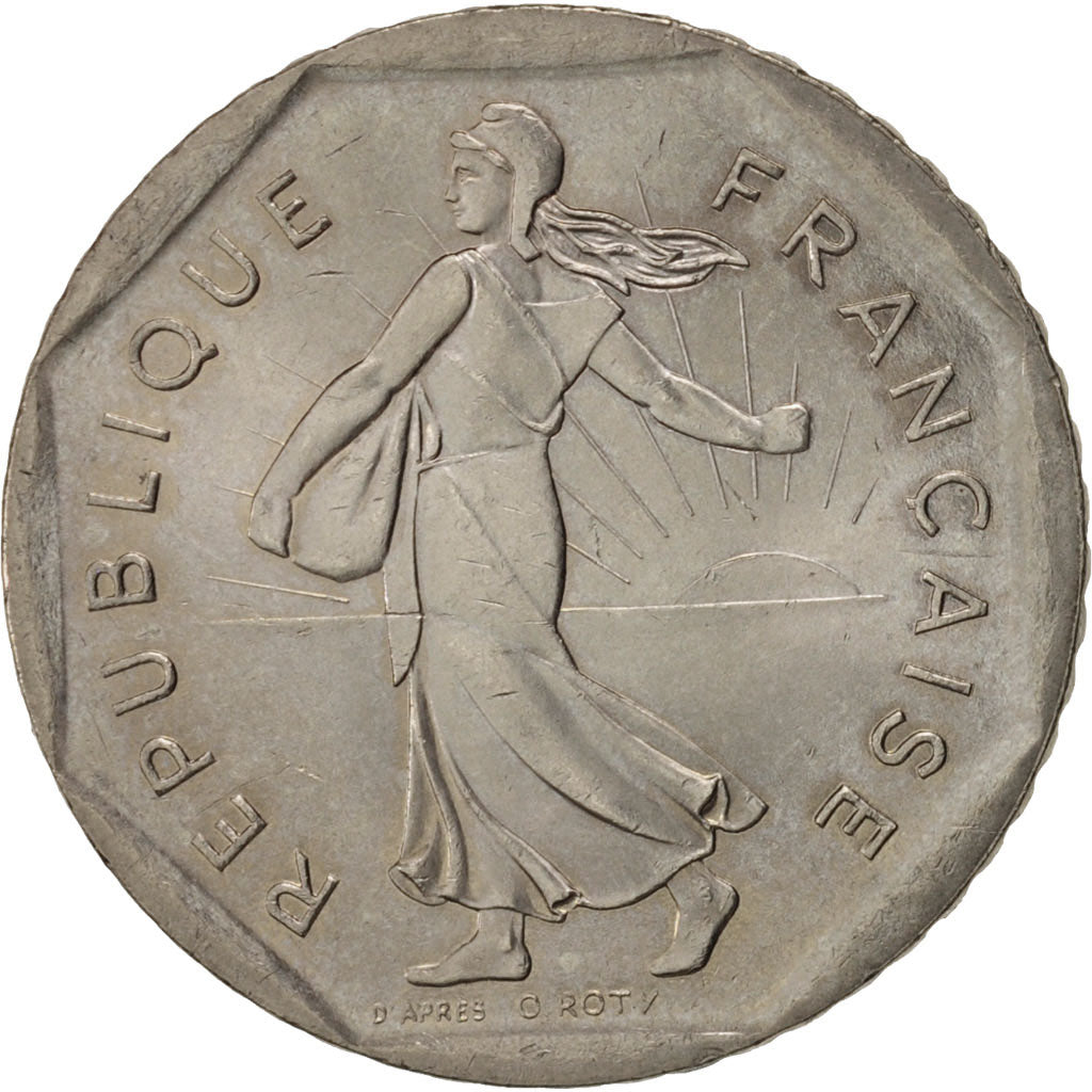 Coin, France, Semeuse, 2 Francs, 1993, Paris, MS(63), Nickel, KM:942.2