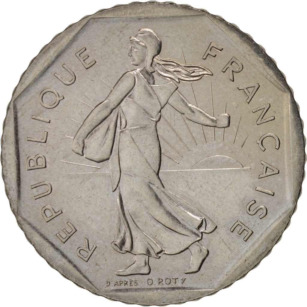 France, Semeuse, 2 Francs, 1990, Paris, MS(63), Nickel, KM:942.1, Gadoury:547