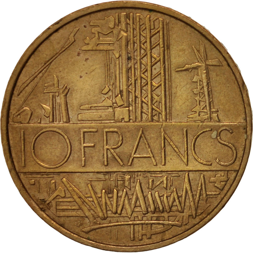 Coin, France, Mathieu, 10 Francs, 1976, Paris, EF(40-45), Nickel-brass, KM:940