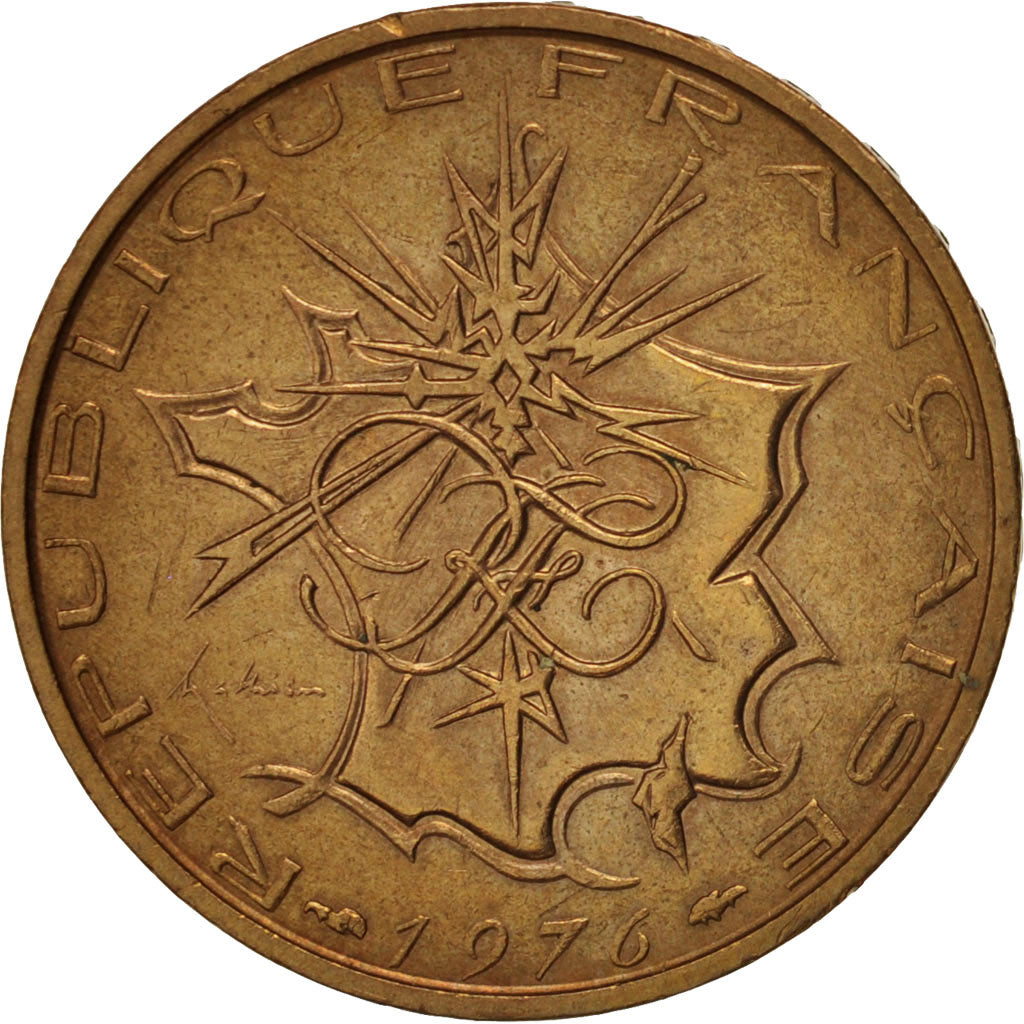 Münze, Frankreich, Mathieu, 10 Francs, 1976, Paris, SS, Nickel-brass, KM:940