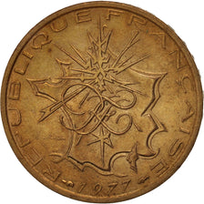 Coin, France, Mathieu, 10 Francs, 1977, Paris, EF(40-45), Nickel-brass, KM:940
