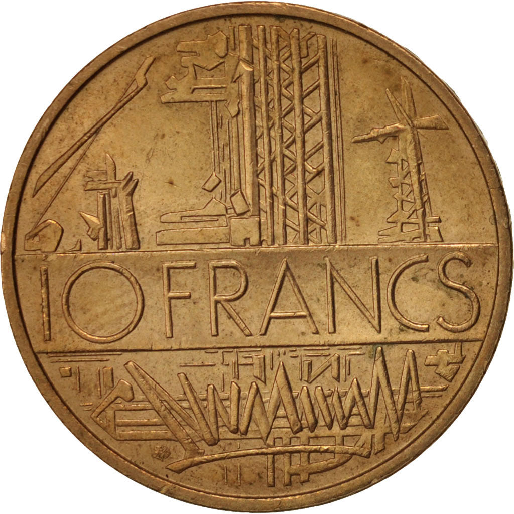 Coin, France, Mathieu, 10 Francs, 1977, Paris, EF(40-45), Nickel-brass, KM:940