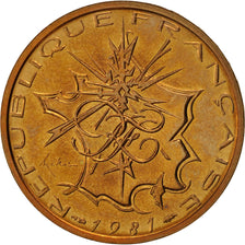France, Mathieu, 10 Francs, 1981, Paris, MS(63), Nickel-brass, KM:940