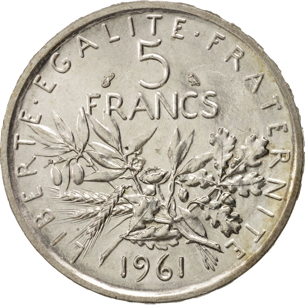 France, Semeuse, 5 Francs, 1961, Paris, SUP+, Argent, KM:926, Gadoury:770