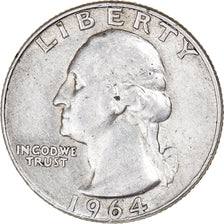 Coin, United States, Washington Quarter, Quarter, 1964, U.S. Mint, Denver