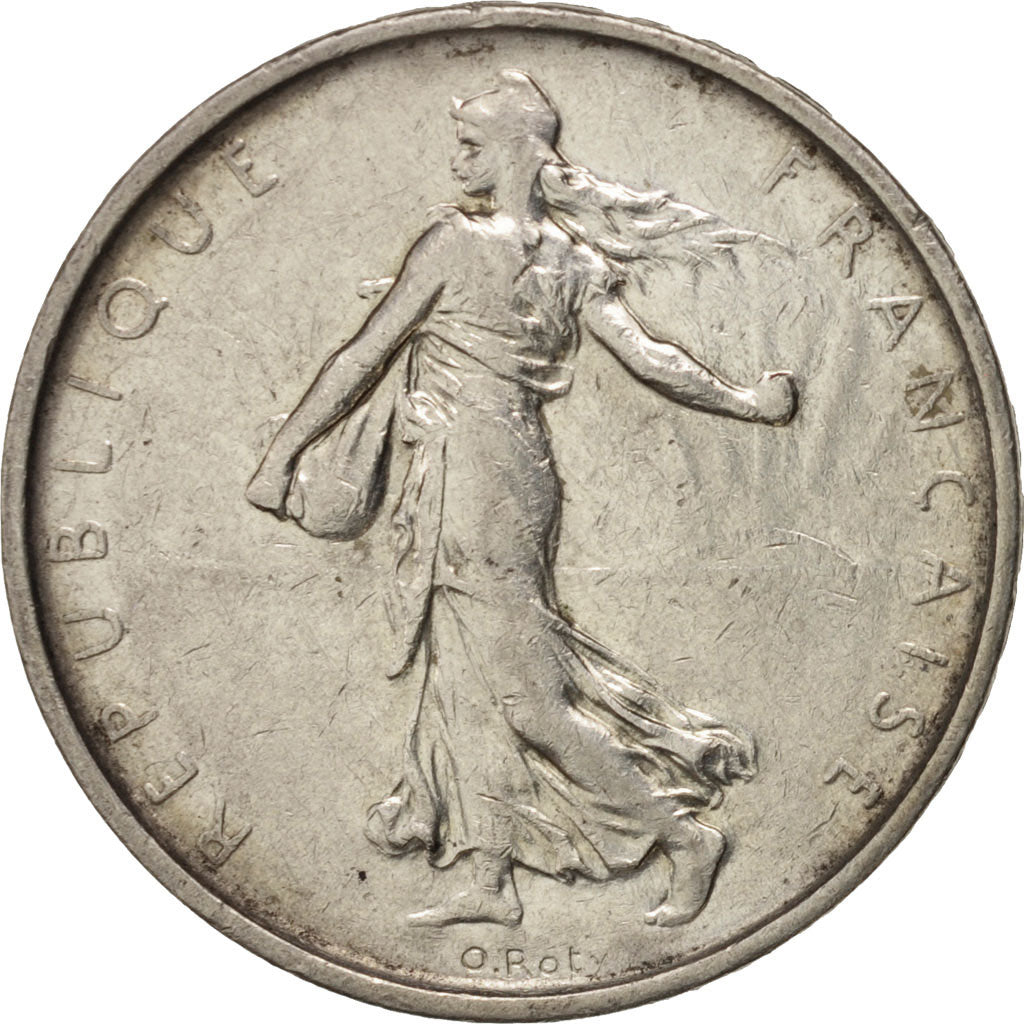 France, Semeuse, 5 Francs, 1963, Paris, EF(40-45), Silver, KM:926, Gadoury:770