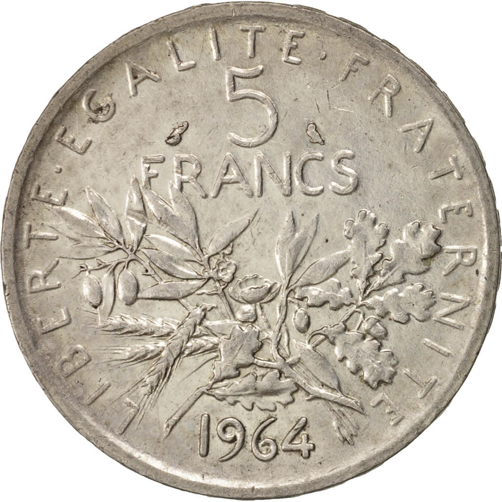 Moneta, Francia, Semeuse, 5 Francs, 1964, Paris, BB, Argento, KM:926