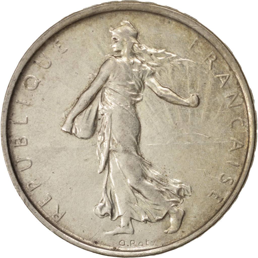 France, Semeuse, 5 Francs, 1965, Paris, EF(40-45), Silver, KM:926, Gadoury:770