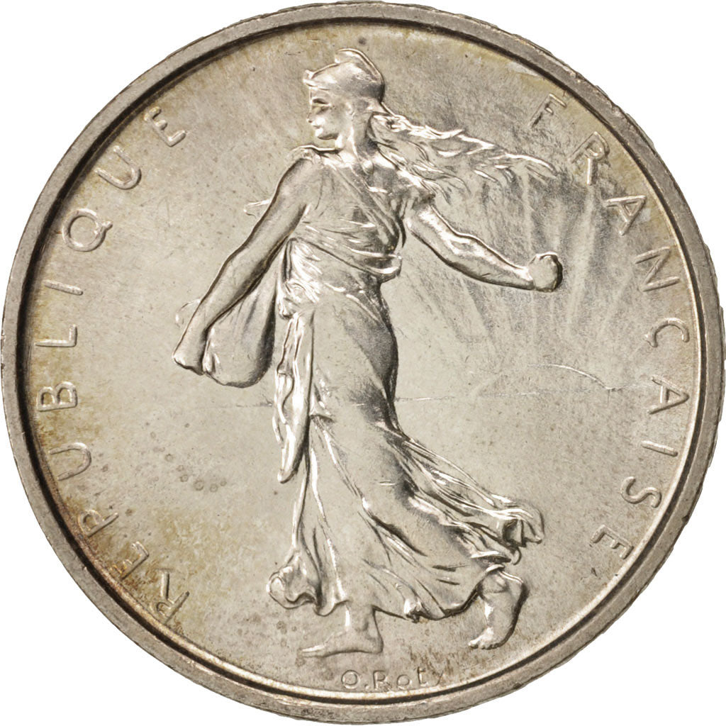 France, Semeuse, 5 Francs, 1966, Paris, MS(60-62), Silver, KM:926, Gadoury:770