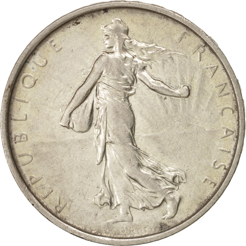 France, Semeuse, 5 Francs, 1968, Paris, EF(40-45), Silver, KM:926, Gadoury:770