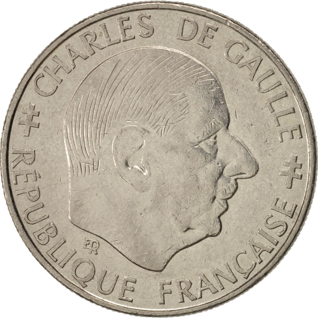 Coin, France, Charles de Gaulle, Franc, 1988, Paris, EF(40-45), Nickel, KM:963