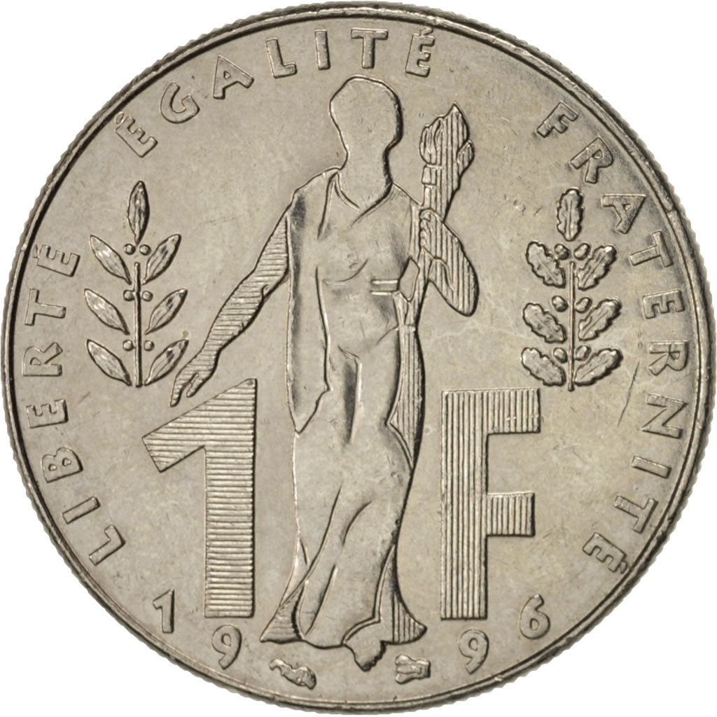 France, Jacques Rueff, Franc, 1996, AU(50-53), Nickel, KM:1160, Gadoury:481