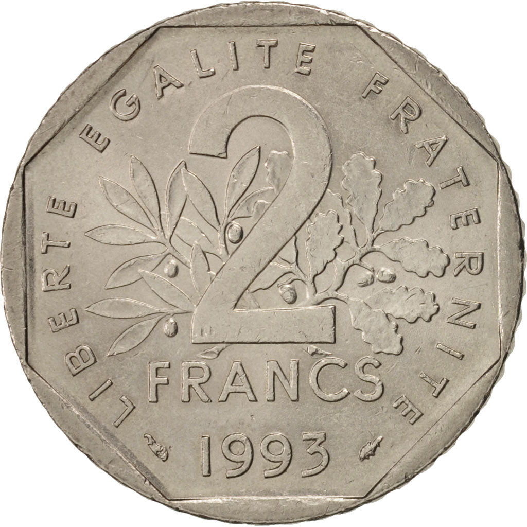 Münze, Frankreich, Jean Moulin, 2 Francs, 1993, Paris, SS+, Nickel, KM:1062