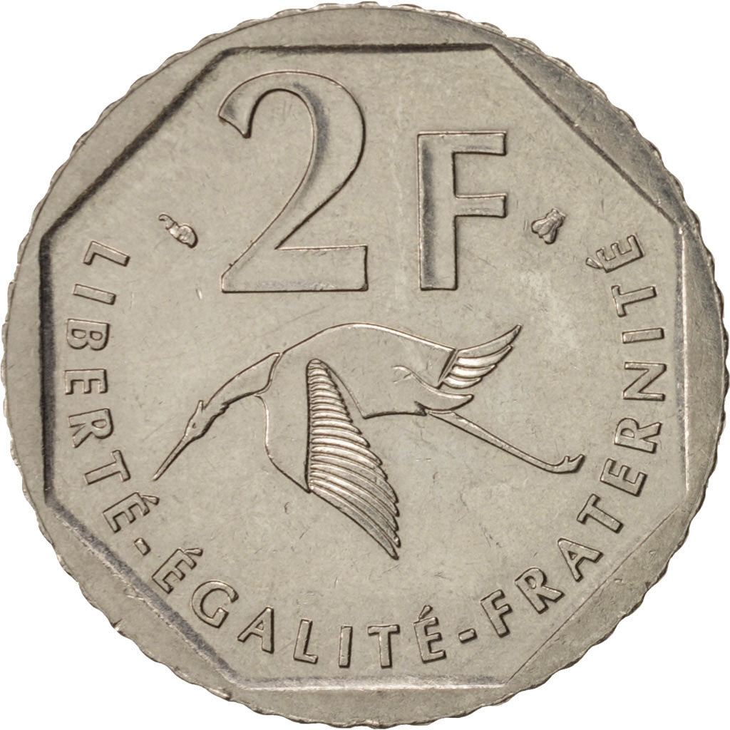 France, Guynemer, 2 Francs, 1997, AU(50-53), Nickel, KM:1187, Gadoury:550