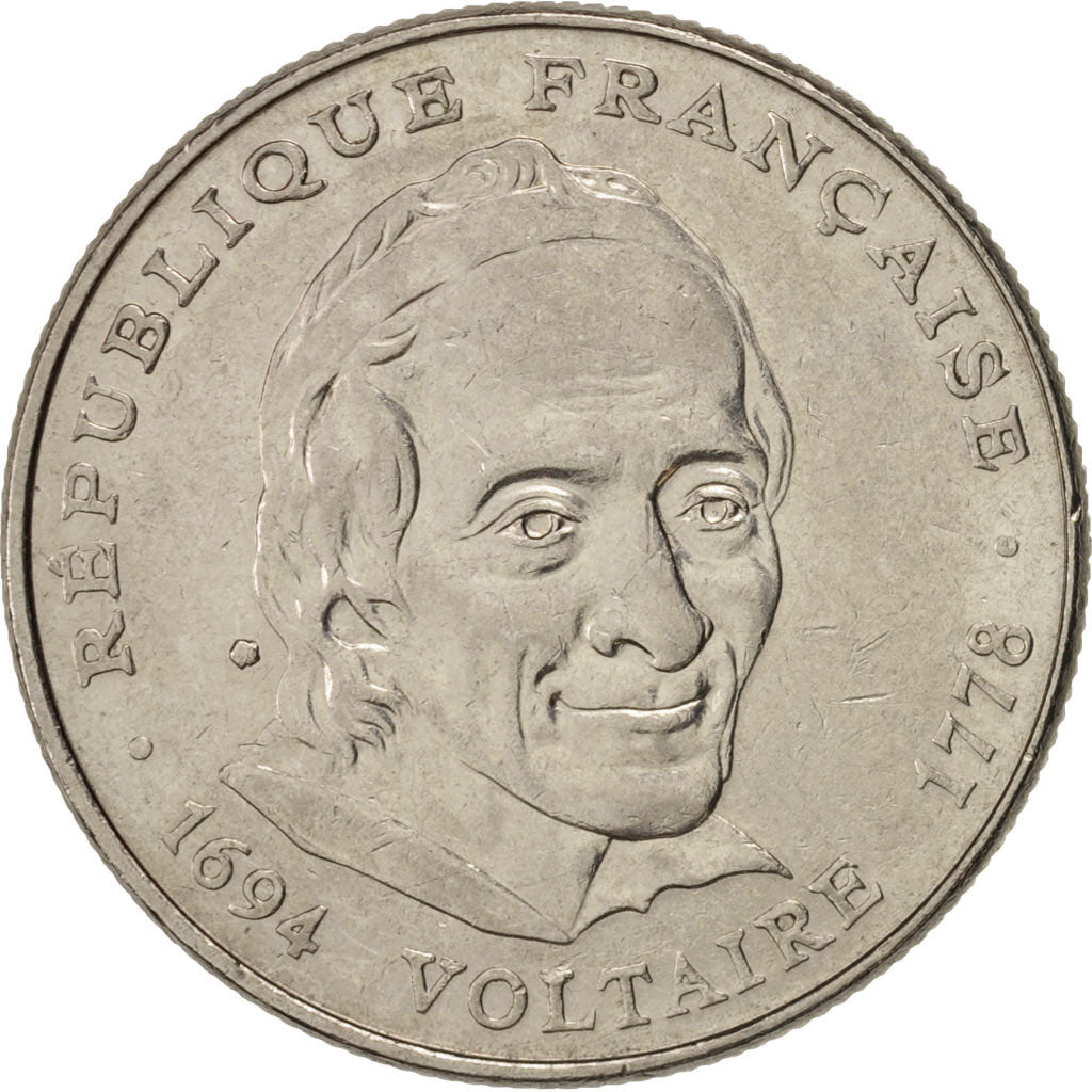 Coin, France, Voltaire, 5 Francs, 1994, Paris, EF(40-45), Nickel, KM:1063