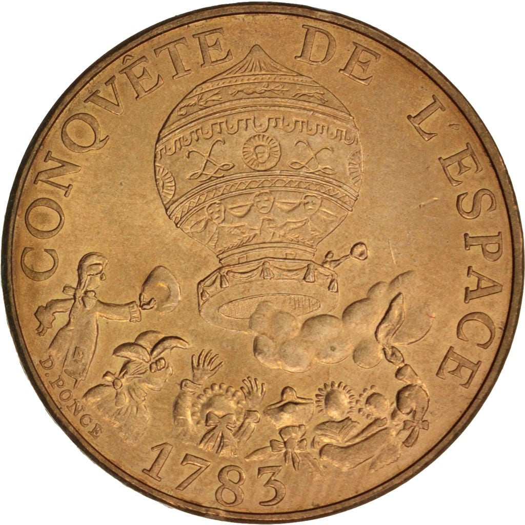 France, La conquête, 10 Francs, 1983, EF(40-45), Nickel-Bronze, KM:952