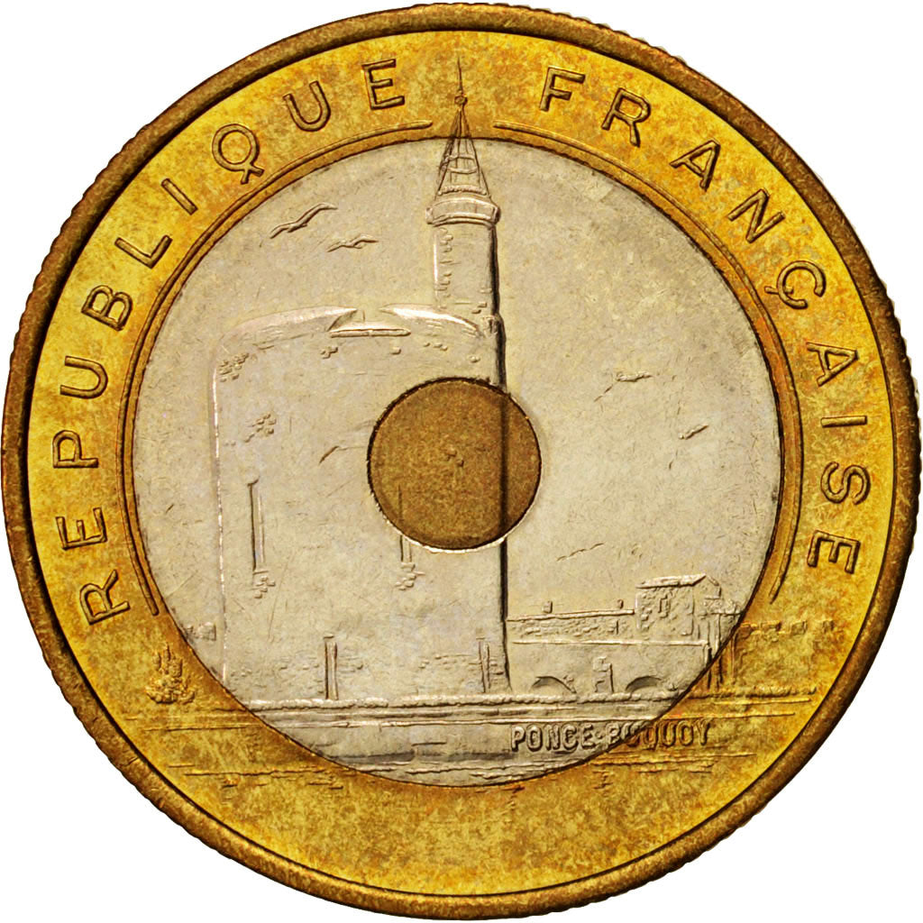 Frankreich, Jeux Méditerranéens, 20 Francs, 1993, Tri-Metallic, KM:1016