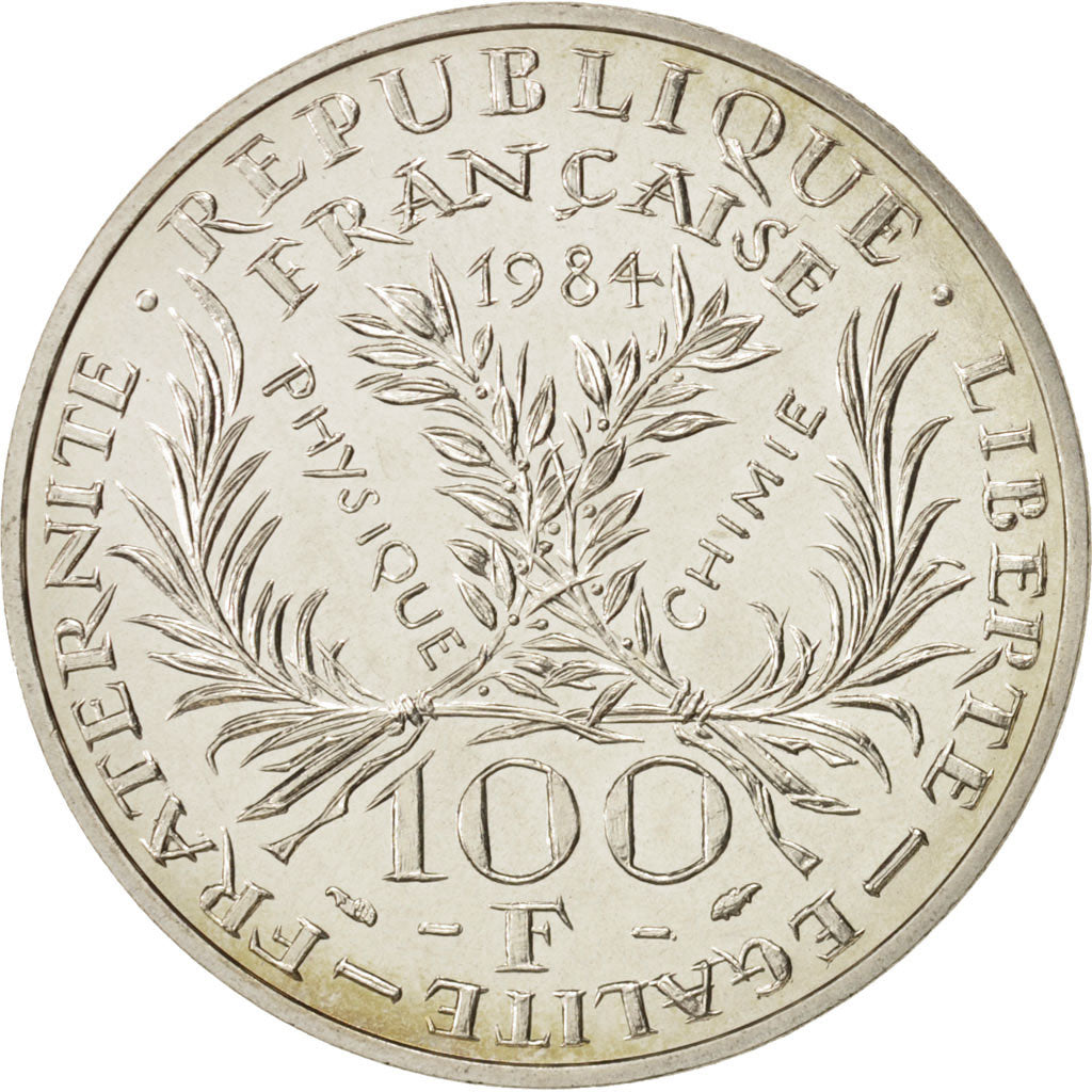 France, Marie Curie, 100 Francs, 1984, MS(63), Silver, KM:955, Gadoury:899
