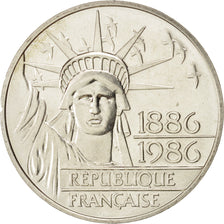 France, Statue de la Liberté, 100 Francs, 1986, MS(63), Silver, KM:960