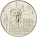 France, Statue de la Liberté, 100 Francs, 1986, MS(63), Silver, KM:960
