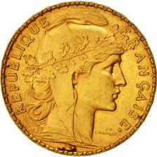 Munten, Frankrijk, Marianne, 20 Francs, 1901, Paris, ZF, Goud, KM:847