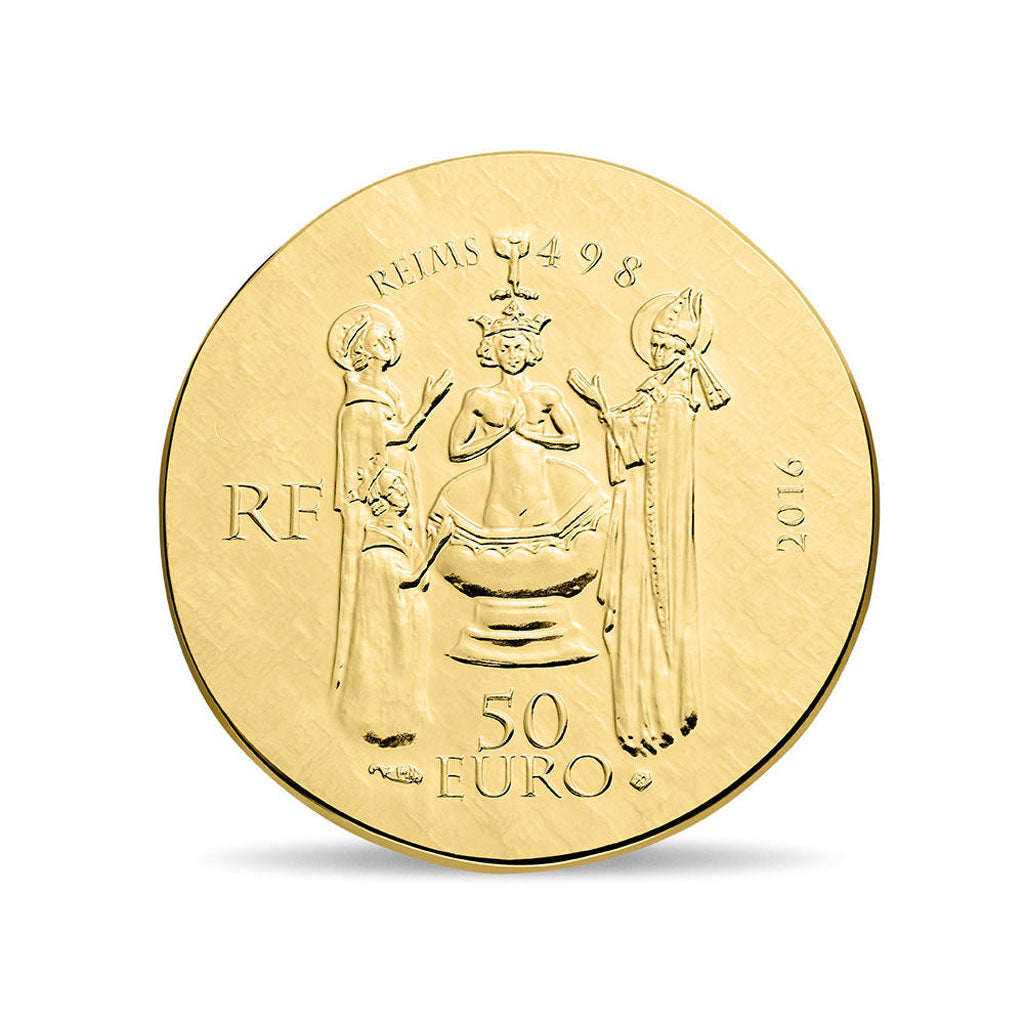 Coin, France, Monnaie de Paris, 50 Euro, Reine Clotilde, 2016, MS(65-70), Gold