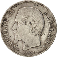 Coin, France, Napoleon III, Napoléon III, Franc, 1856, Strasbourg, VF(30-35)