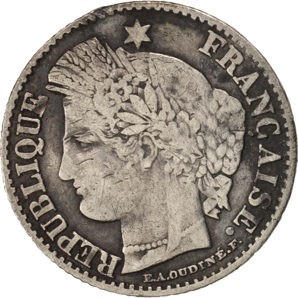 Francia, Cérès, 20 Centimes, 1851, Paris, B+, Argento, KM:758.1, Gadoury:303