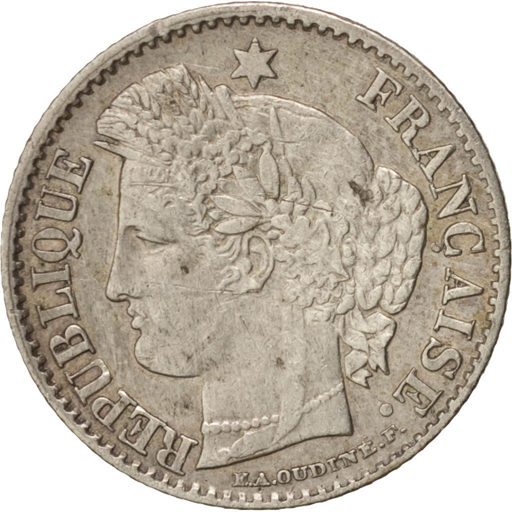 France, Cérès, 20 Centimes, 1850, Paris, VF(20-25), Silver, KM:758.1
