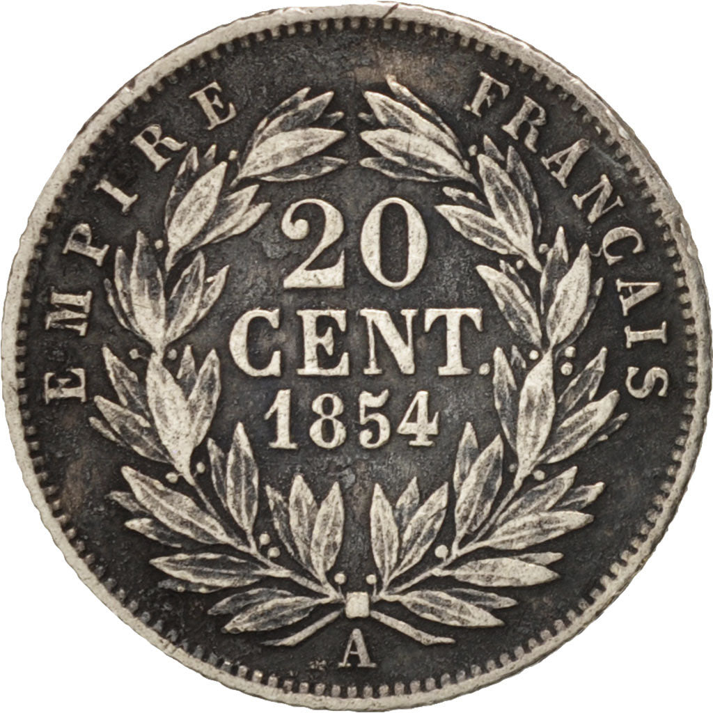 Coin, France, Napoleon III, Napoléon III, 20 Centimes, 1854, Paris, VF(20-25)