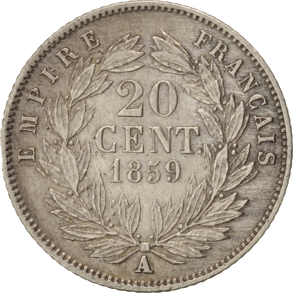 Coin, France, Napoleon III, Napoléon III, 20 Centimes, 1859, Paris, EF(40-45)