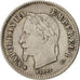 Francia, Napoleon III, 20 Centimes, 1867, Strasbourg, BB, KM:808.2
