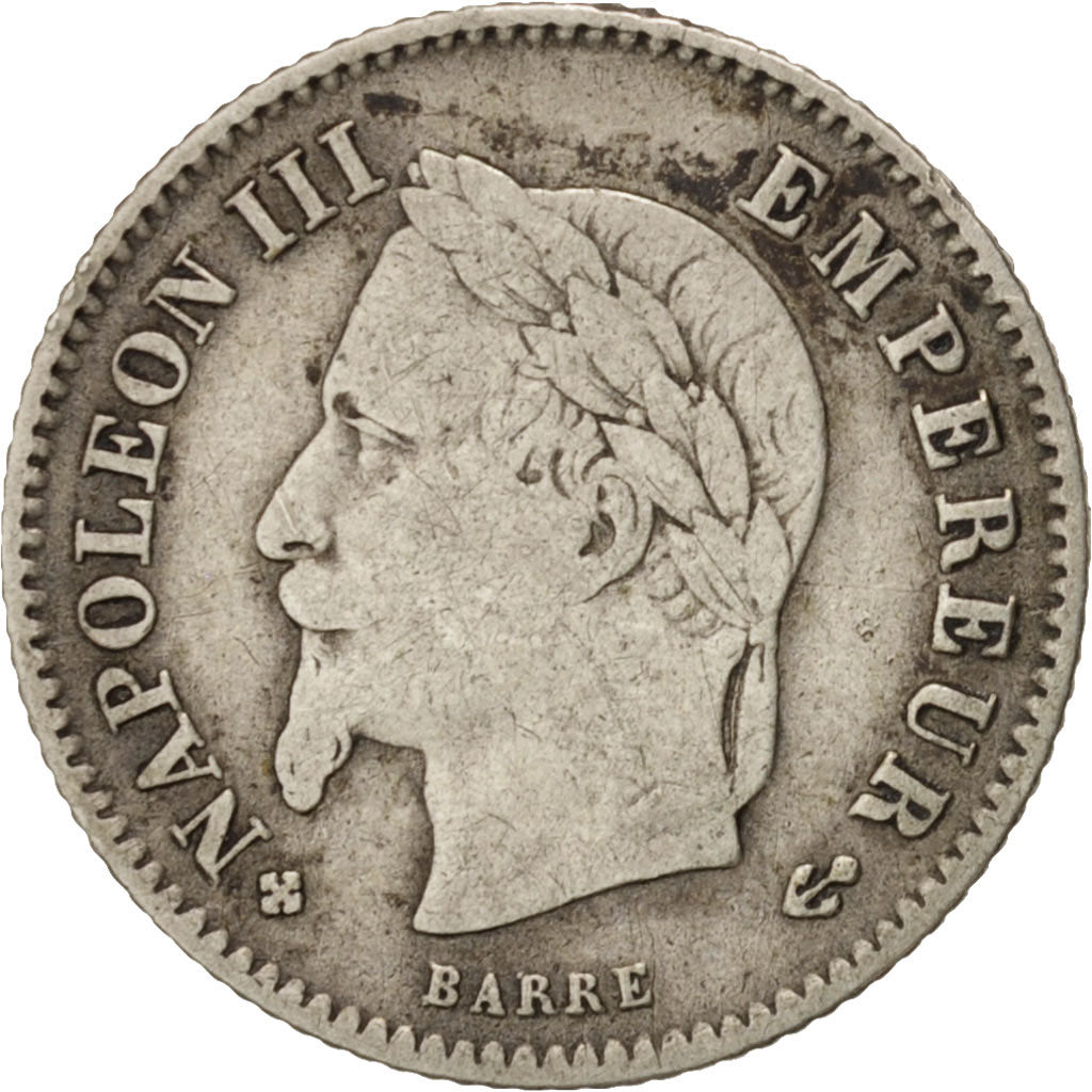Coin, France, Napoleon III, Napoléon III, 20 Centimes, 1868, Strasbourg