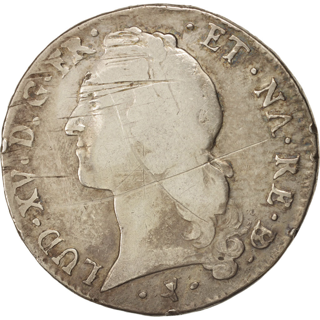 Francia, Louis XV, Écu de Béarn au bandeau, Ecu, 1768, Pau, BC, Plata, KM:518