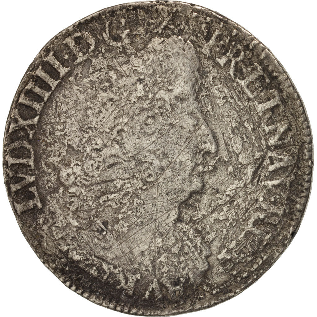 France, Louis XIV, 1/2 Écu aux palmes, 1/2 Ecu, 1693, Paris, F(12-15), KM:295.1