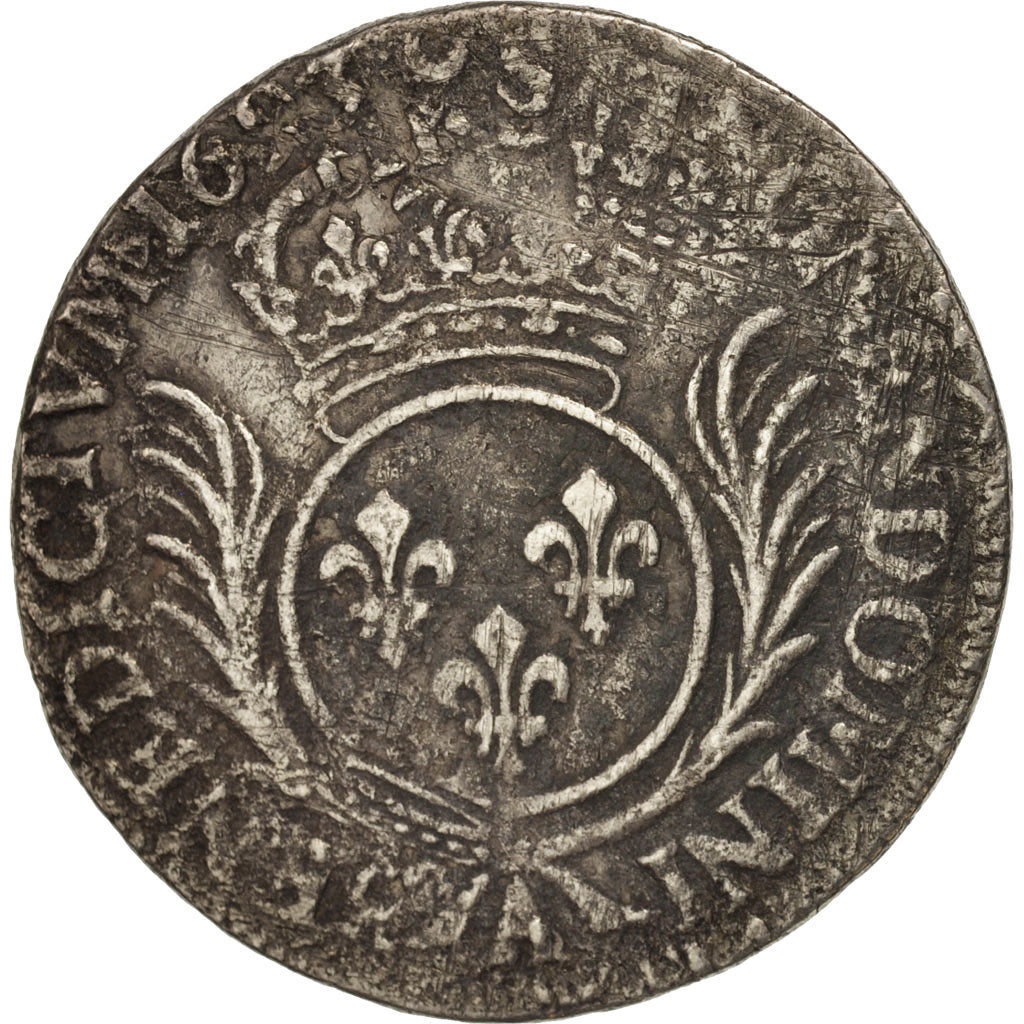 France, Louis XIV, 1/2 Écu aux palmes, 1/2 Ecu, 1693, Paris, F(12-15), KM:295.1