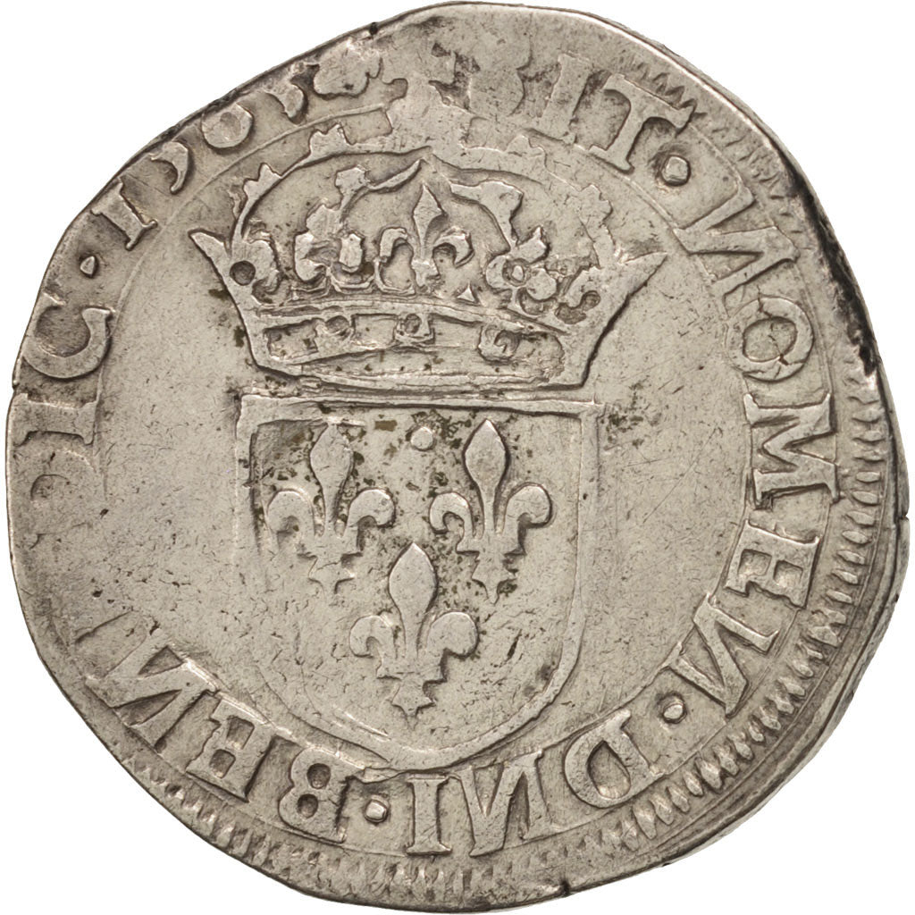 Coin, France, Teston, 1565, Limoges, VF(20-25), Silver, Sombart:4614