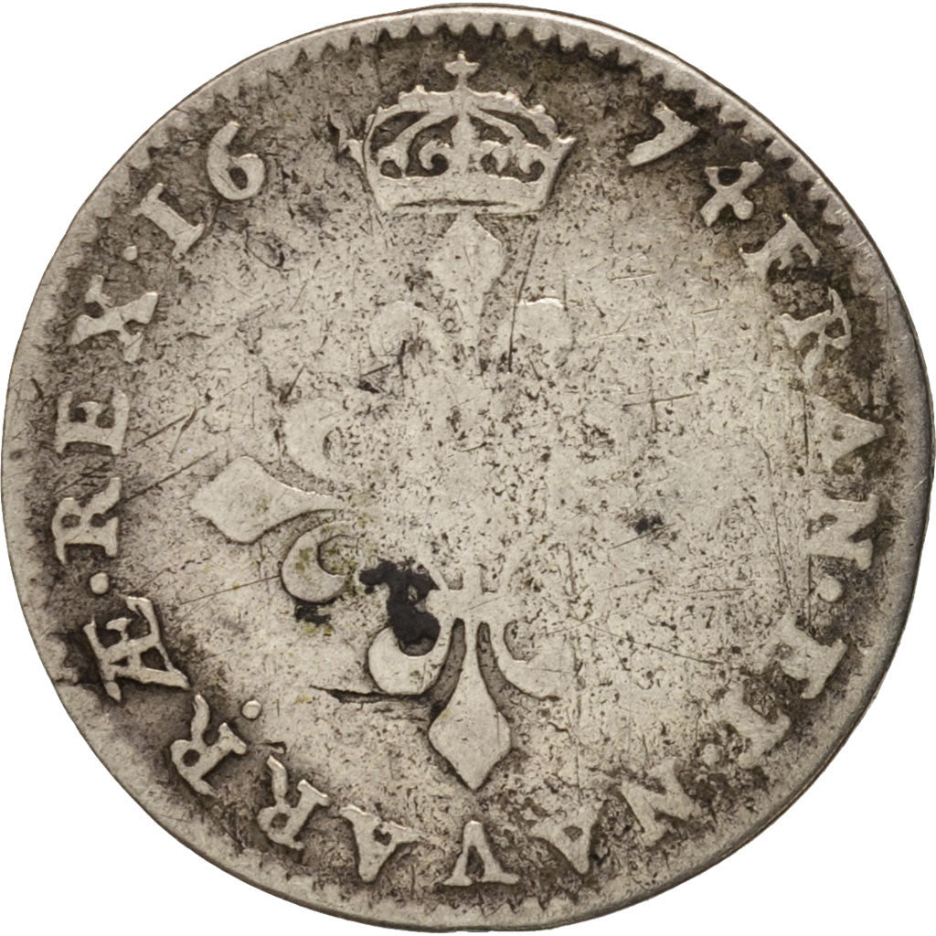 France, Louis XIV, 4 Sols dits « des Traitants », 1674, Paris, KM:232.1