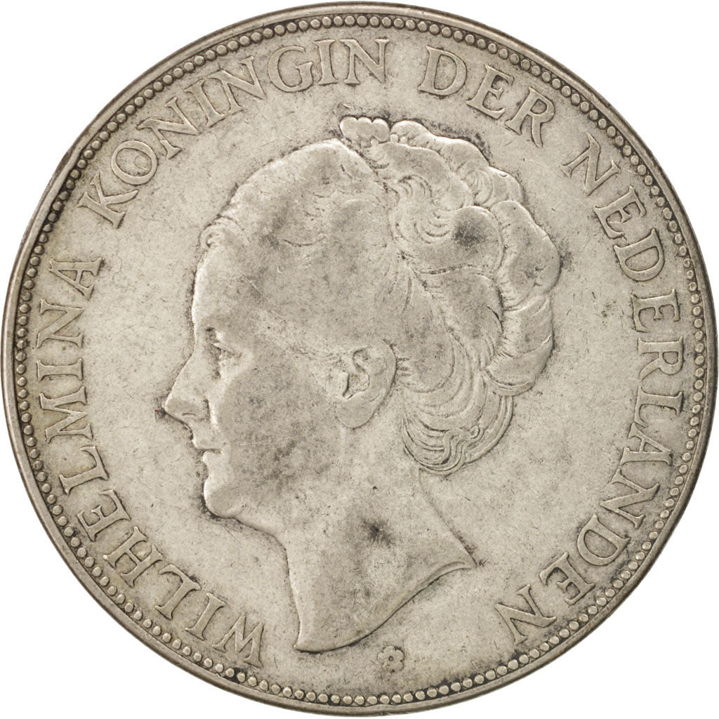 Coin, Netherlands, Wilhelmina I, 2-1/2 Gulden, 1932, VF(30-35), Silver, KM:165