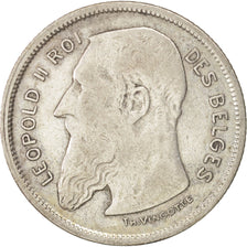 Belgium, 2 Francs, 2 Frank, 1909, VF(30-35), Silver, KM:58.1
