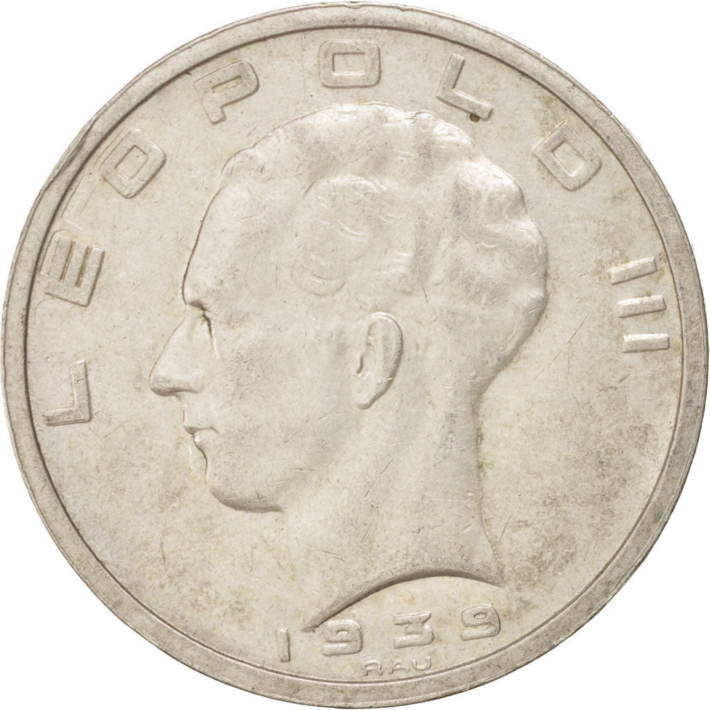 Coin, Belgium, 50 Francs, 50 Frank, 1939, EF(40-45), Silver, KM:122.1